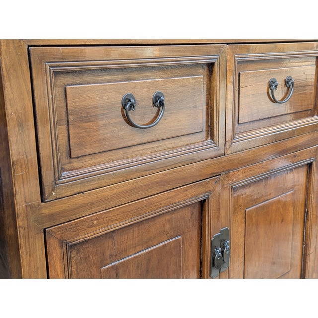 Late 20th Century Chinese Elm End Cabinet For Sale - Image 10 of 11