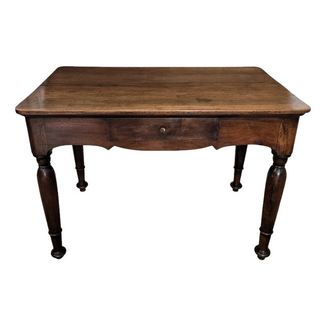 Antique Italian Walnut Rustic Desk, 1890s For Sale