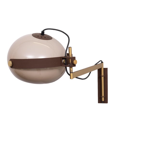 1970s Spring Arm Wall Lamp from Dijkstra Lampen, Holland, 1970s For Sale - Image 5 of 13