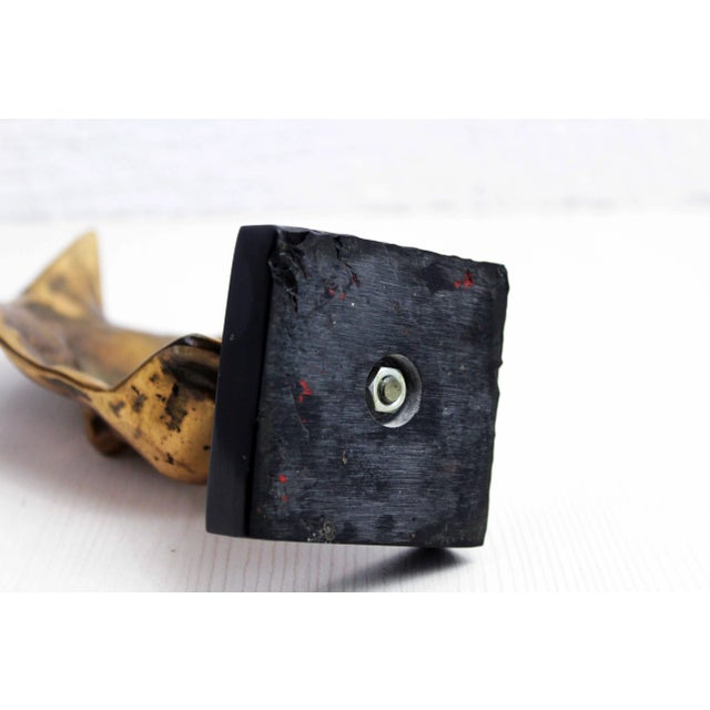 Gold Yves Lohé, Face Sculpture, 1970s, Bronze For Sale - Image 8 of 12