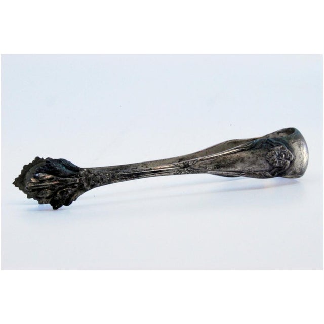 Silver Ice Tongs in Embossed Silver with Friezes and Palms For Sale - Image 8 of 10