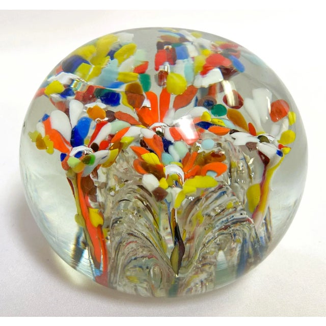 Mid Century Moder Art Glass Paperweight | Chairish