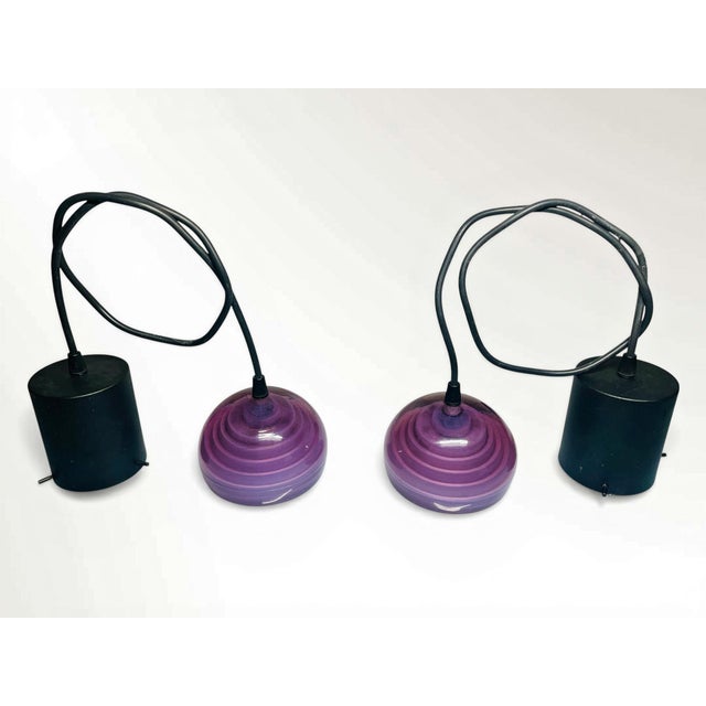 1970s Murano Glass Lamps by Carlo Nason for AV Mazzega, Italy, 1970s, Set of 2 For Sale - Image 5 of 8