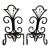 Pair of Vintage Wrought Iron Fleur-De-Lis Fireplace Andirons For Sale