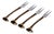 Sable 4-Piece Set Cheese & Cocktail Forks, Gold For Sale