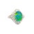 Contemporary 1.75 Carat Australian Black Opal Diamond Platinum Ballerina Ring, Size 6.75 For Sale - Image 3 of 6