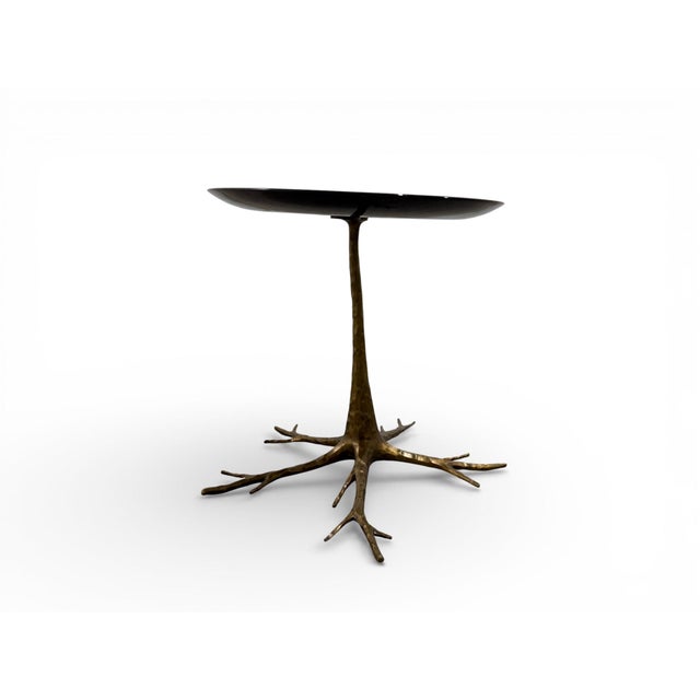 A Ralph Pucci Gueridon Sylvestre 266 side table, designed by Hervé Van der Straeten. Table features a sculptural faux bois...