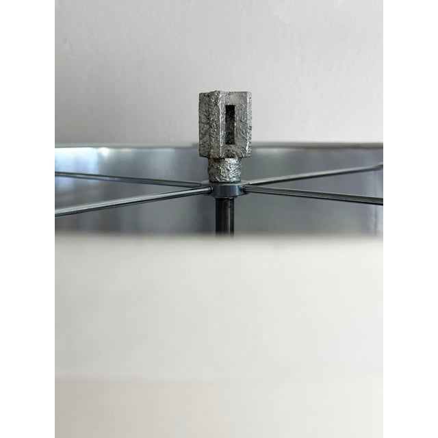 Metal John Richard Silver Greek Key Floor Lamp For Sale - Image 7 of 9