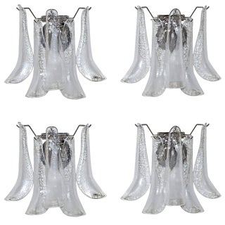 Murano Petal Shape Glass Wall Sconces