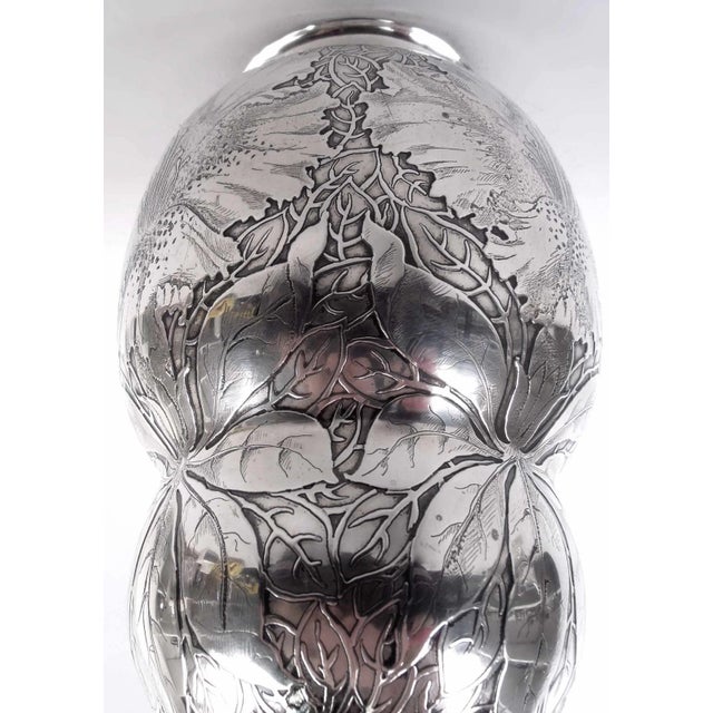 Tiffany and Co. Tiffany Vase 11180 Antique Aesthetic Rare American Sterling Silver 1892/1902 For Sale - Image 4 of 8