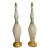 Pair Tall Murano White Blue & Adventurine Table Lamps For Sale