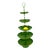Vintage Mid-Century Modern 5 Tier Green Pedestal Centerpiece Tray Stand For Sale