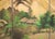 1960s "Summer Landscape With Trees", Shōwa Era Japanese Painted Byobu Screen For Sale - Image 14 of 18