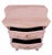 Vintage French Pink Distressed Nightstand With Floral Carvings For Sale - Image 9 of 13