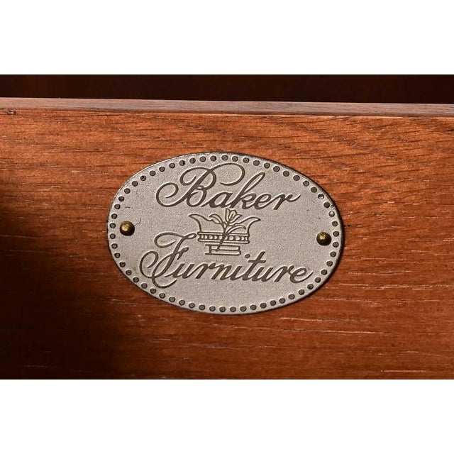 Wood Baker Furniture Georgian Inlaid Flame Mahogany Sideboard or Bar Cabinet For Sale - Image 7 of 14