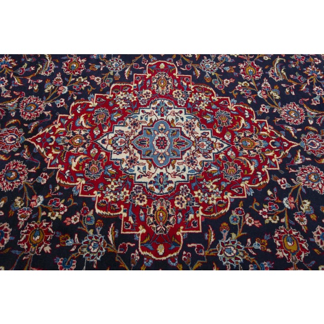 Hand-Knotted Kashan Cork Oriental Rug For Sale - Image 6 of 13