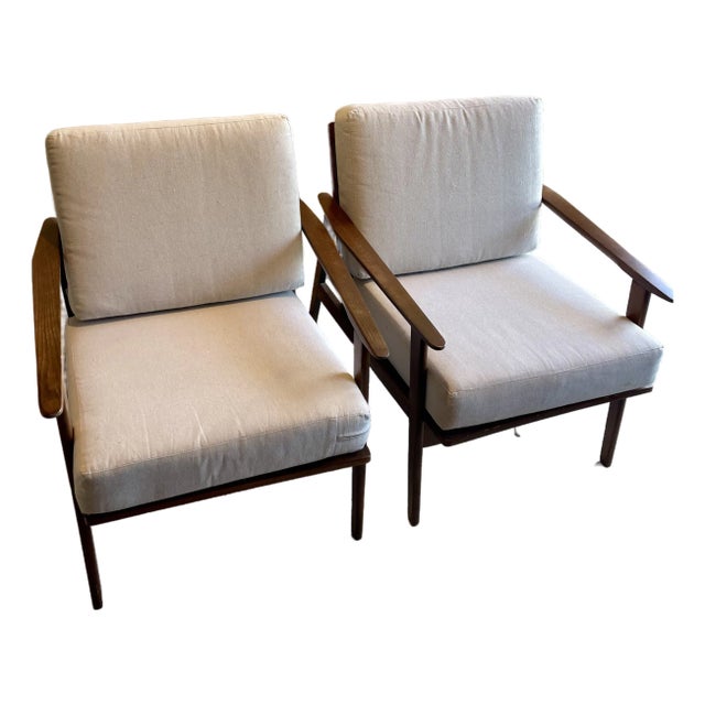 1970s Mid Century Modern Teak Chairs For Sale