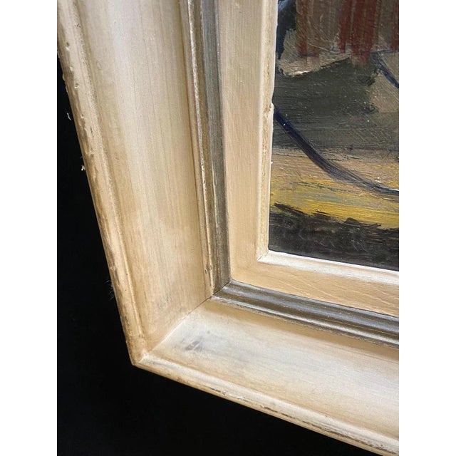 Paul Chevallier, Garden's Coffee, Oil on Wood, 1944 For Sale - Image 4 of 9