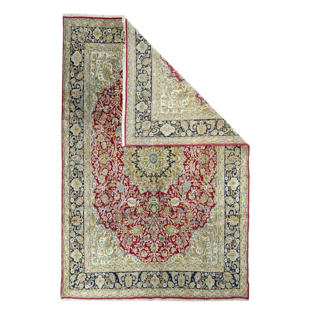 Vintage Persian Kerman Rug 8’5" x 12’5”. SE Persian city, famous since 17th century for an artistic variety of scatter...