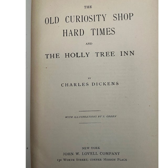 Late 19th Century Lot of 5 Vintage Charles Dickens Books - Decorative Antique Library Display For Sale - Image 5 of 6