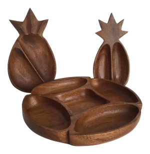 Monkey Wood Serving Trays - Set of 3