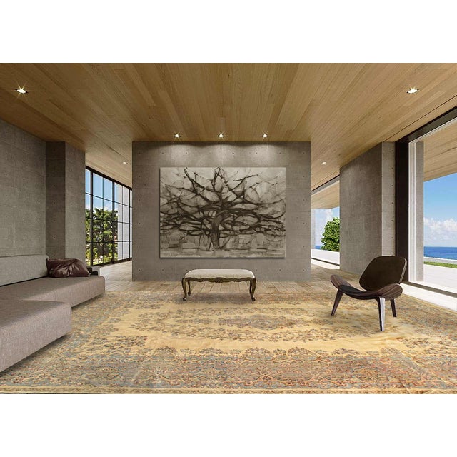 1960s 1960s Pasargad Ivory Persian Kerman For Sale - Image 5 of 5