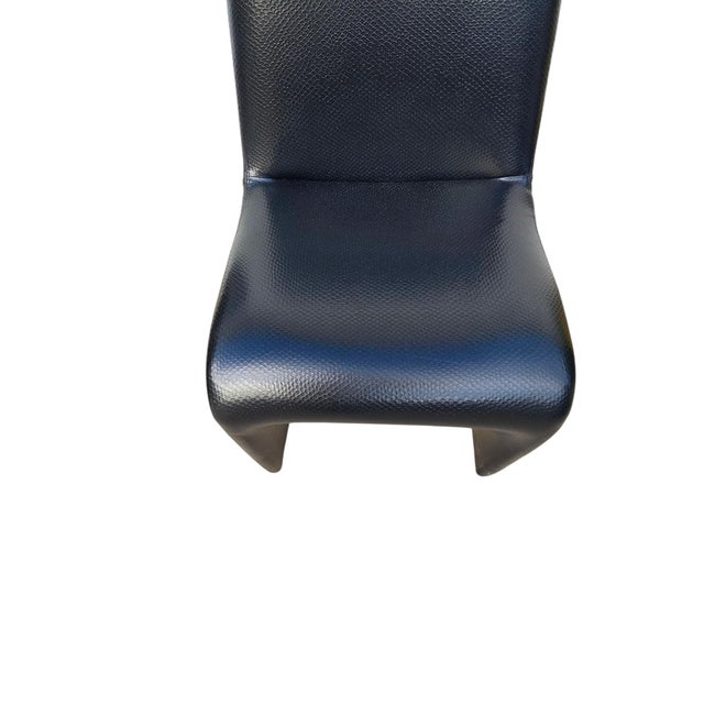 Vintage Mid Century Faux Snakeskin Cantilever S Side Chairs Panton 1-2-3 Style For Sale - Image 14 of 15
