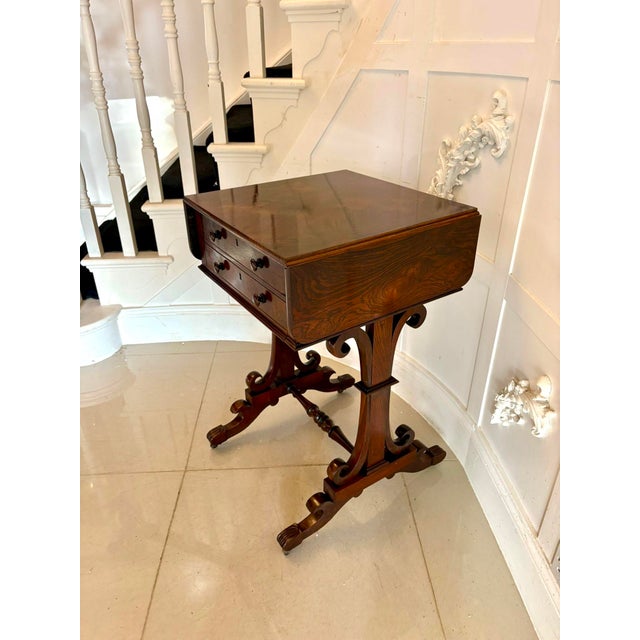Antique William IV Rosewood Lamp Table, 1830s For Sale - Image 12 of 15