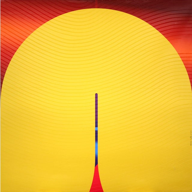 Contemporary Abstract Matte Gel Applied on Fine Art Digital Printed Canvas "Abricot Sang De Boeuf Bouton D’or # Conquistador" by Jerome Tham Vo My For Sale - Image 4 of 5