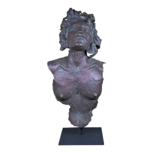 1960s Bronze Sculpture of Young Woman