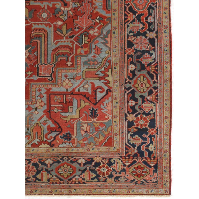 Antique Persian Heriz/Serapi Rug 9'6" X 13'5" For Sale - Image 4 of 5