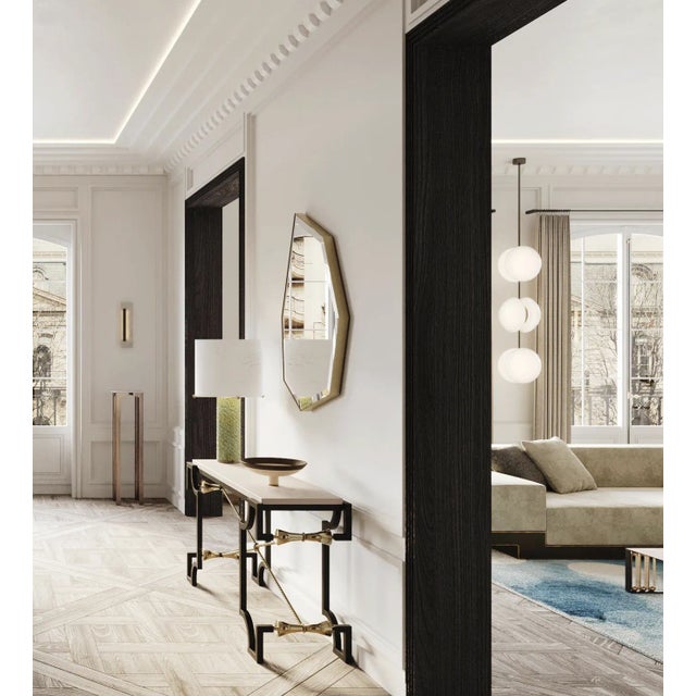 Brass Thetis Mirror by Jean-Louis Deniot for Pouenat From Holly Hunt For Sale - Image 10 of 12