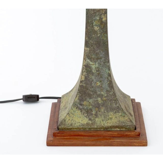 Hansen Lighting Co. Stewart Ross James Verdigris Bronze Table Lamp For Sale - Image 4 of 8