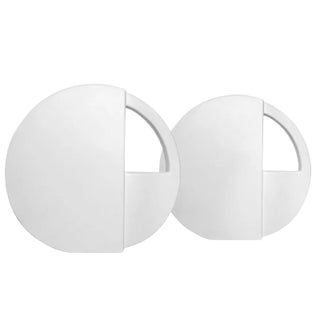 Postmodern Geometric Vases by Dorothé van Agthoven for Flora Keramiek Hardenberg Holland, 1980s, Set of 2 For Sale