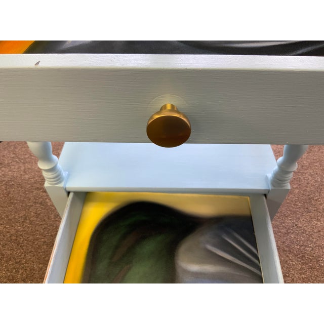 Wood Late 20th Century Hitchcock Painted Side Table For Sale - Image 7 of 7