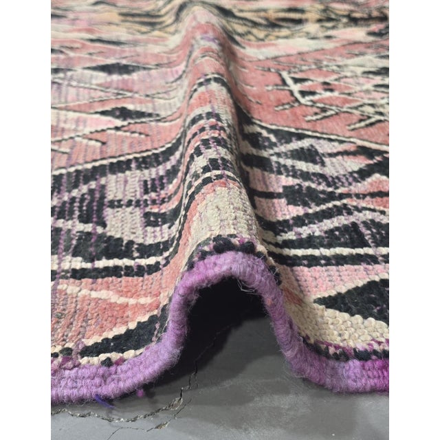 Tribal 1970s Blush Pink Tribal Berber Rug - 7.2 X 5.7 Ft For Sale - Image 3 of 8