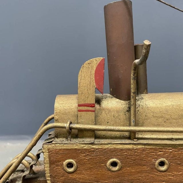 Large Folk Art Steam Ship, 1920s For Sale - Image 16 of 18