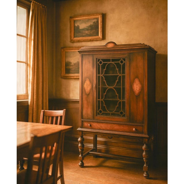 Antique Jacobean China Cabinet. Bedroom Storage. Kitchen Cupboard. Bathroom Linen Closet. Office Display. For Sale - Image 10 of 10