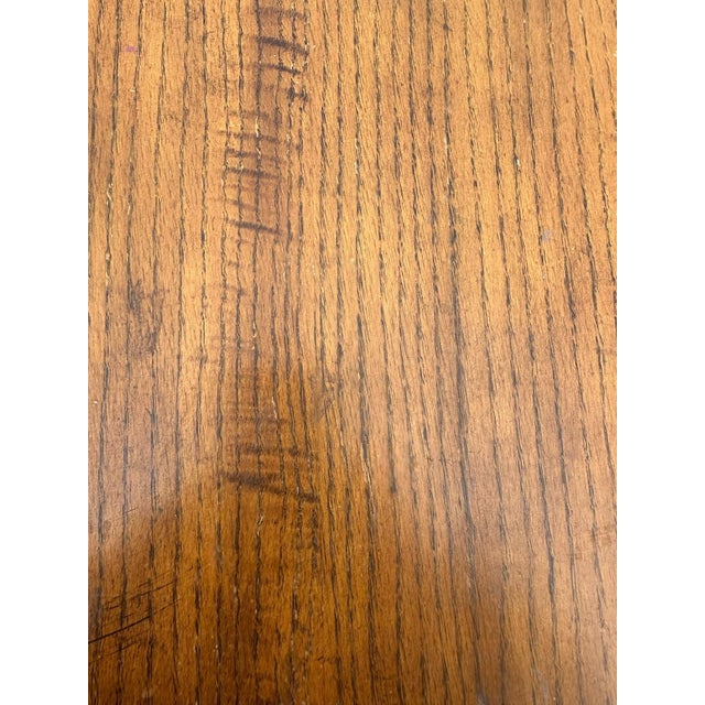 Early 21st Century Ballard Designs 'Avignon' Dining Table 67” X 44" X 30" Extending to 103” - Solid Birch With Distressed Oak Veneer - Early 21st Century For Sale - Image 5 of 7