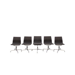 Aluminum EA 108 Chairs by Charles & Ray Eames for Herman Miller, 1970s, Set of 5 For Sale
