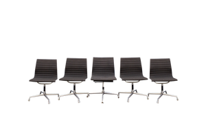 Aluminum EA 108 Chairs by Charles & Ray Eames for Herman Miller, 1970s, Set of 5
