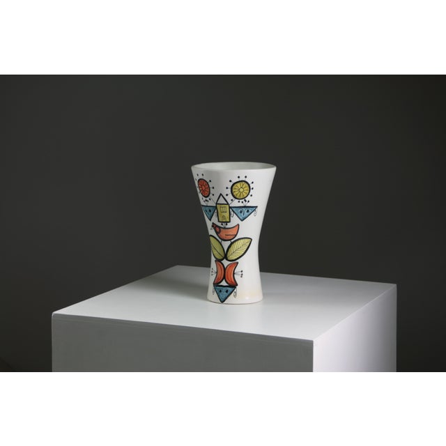 Roger Capron Large Ceramic Diabolo Vase by Roger Capron, France, 1950s For Sale - Image 4 of 15
