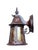 Arts & Crafts 1920s Storybook Outdoor Porch Light in Antique Copper Finish With Orange Mica Shade #2625 For Sale - Image 3 of 6