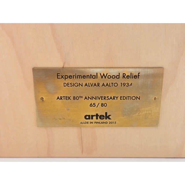 Light Yellow Experimental Wood Relief by Alvar Aalto for Artek, 2015 For Sale - Image 8 of 12