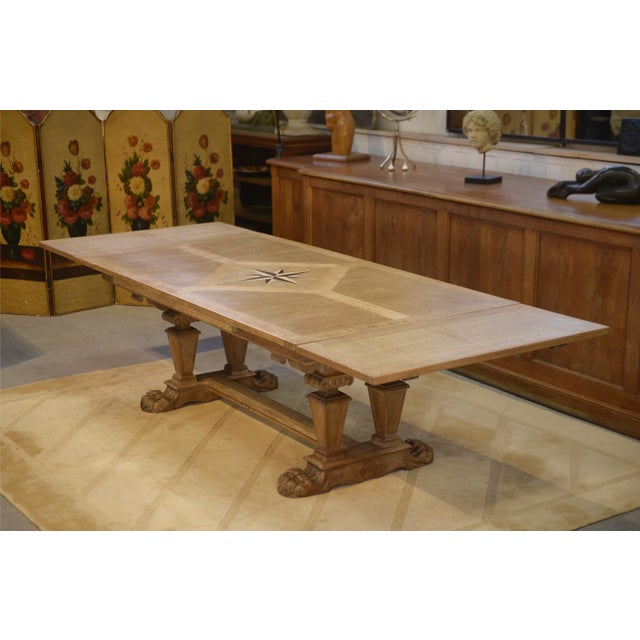 Wood Large Sculptural Oak Table, 1950s For Sale - Image 7 of 14