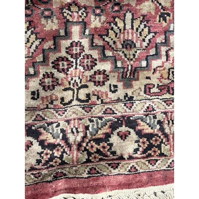 Blue Small Vintage Chinese Silk Rug, 1980s For Sale - Image 8 of 14