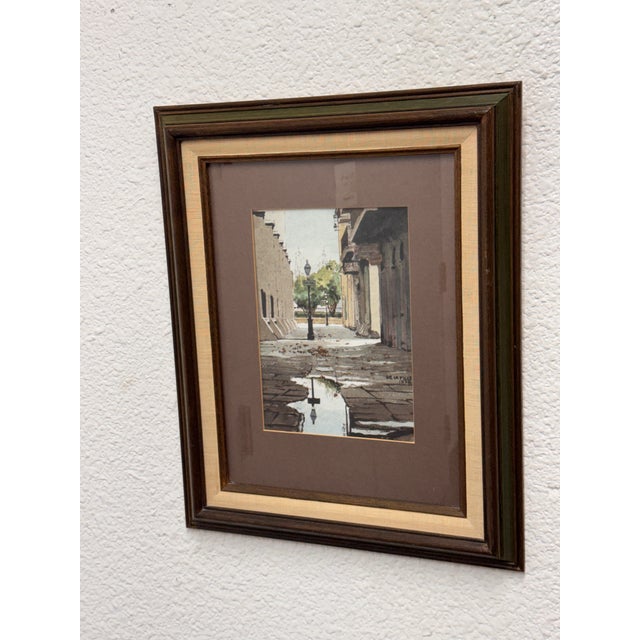 Paul De La Fille New Orleans Watercolor Painting, Framed For Sale - Image 4 of 12