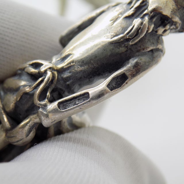 Vintage Italian Cinderella and Prince Silver 800 Figurine Duo by Arezzo Silversmiths, 1970s For Sale - Image 10 of 14