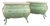 Pair, 18th Century Italian Large Green Painted Bombay Chest of Drawers Commodes For Sale
