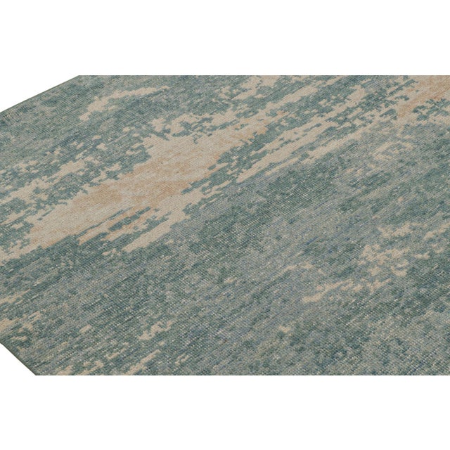 Late 20th Century Rug & Kilim’s Contemporary Pictorial Rug in Sky Blue With Scenery Depiction For Sale - Image 5 of 7